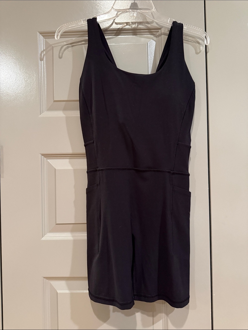 Athleta Black Salutation Bike Suit Bodysuit NWOT
